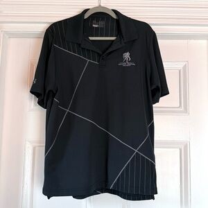 Under Armour Men's Wounded Warrior Project Black Polo Stitch Golf Shirt Medium